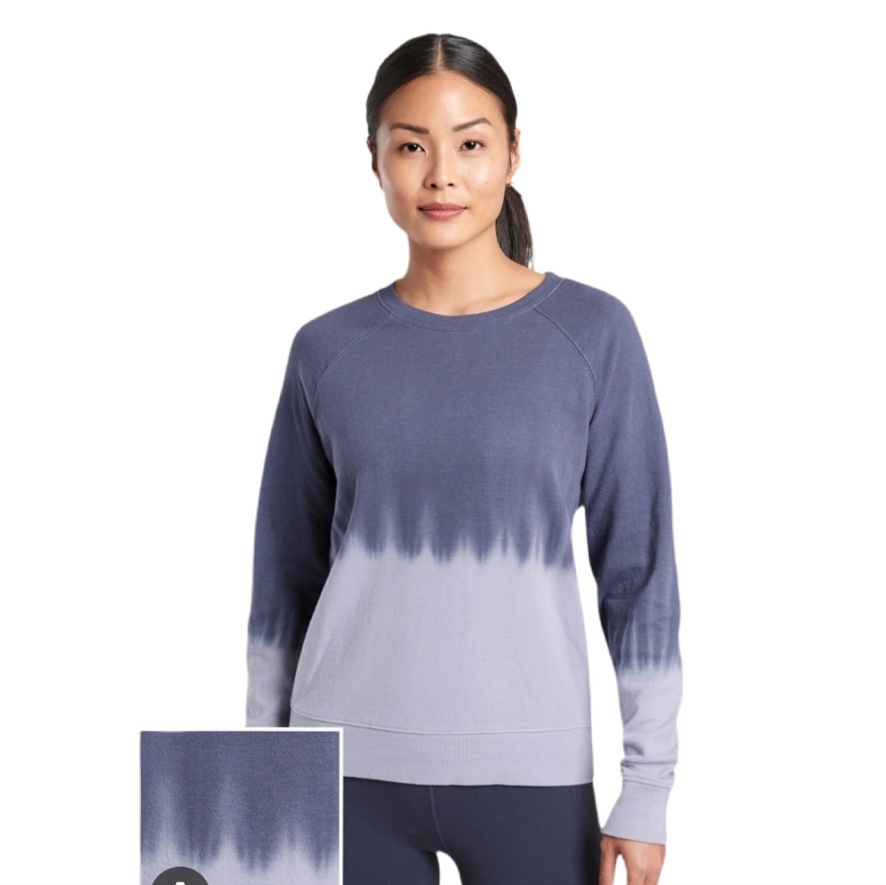 Athleta Women's‎ Sundown Dip Dye Medieval Violet Pullover Sweatshirt XL